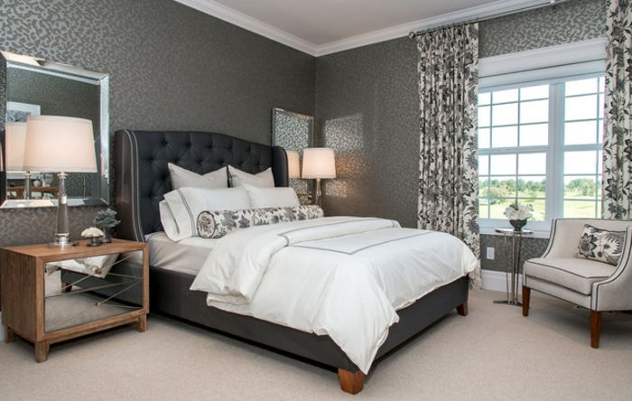 duvar rengi yatak odalı-güzel-gri-tasarım