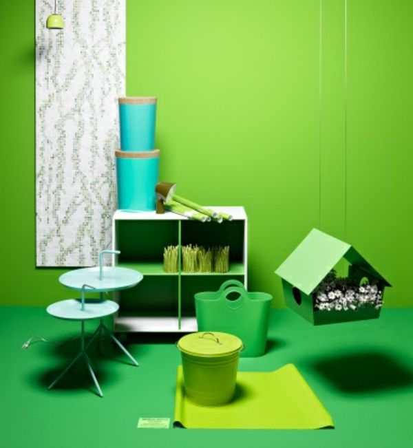 wall-colors-ideas-green-shades - obiecte decorative
