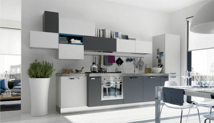 vegg farger-in-grå-nyanse-stor-kjøkken