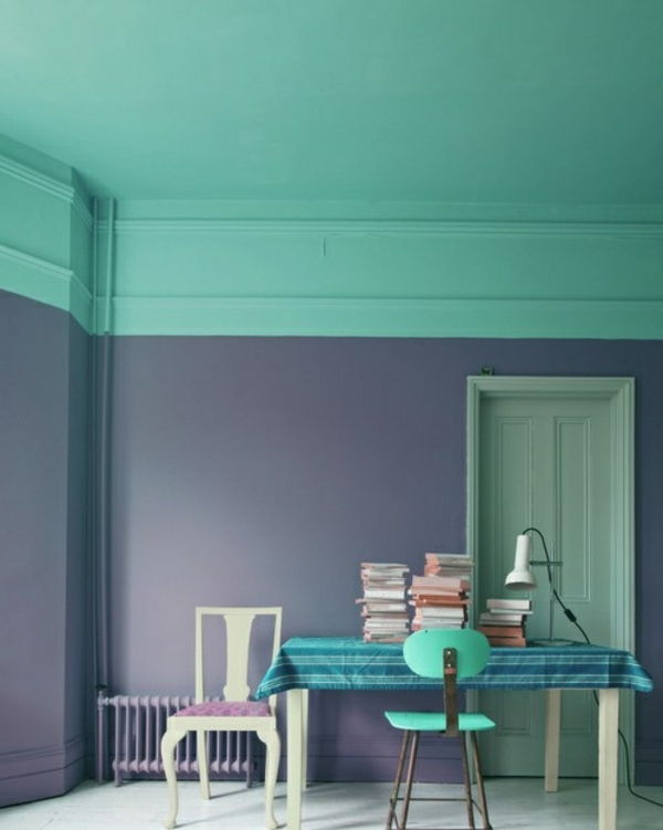 stena barvno kombinacijo-modro-siva