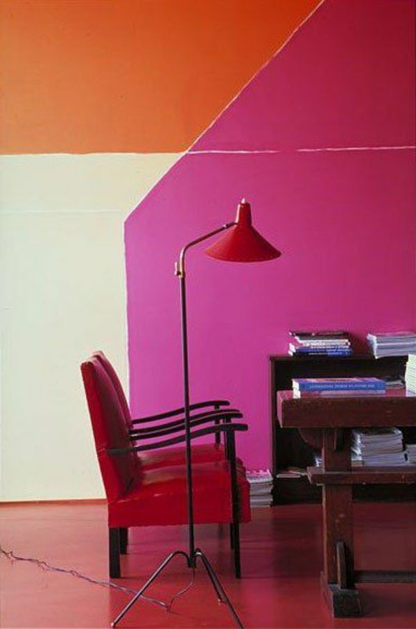 stena barvno kombinacijo-oranžno-rdeče