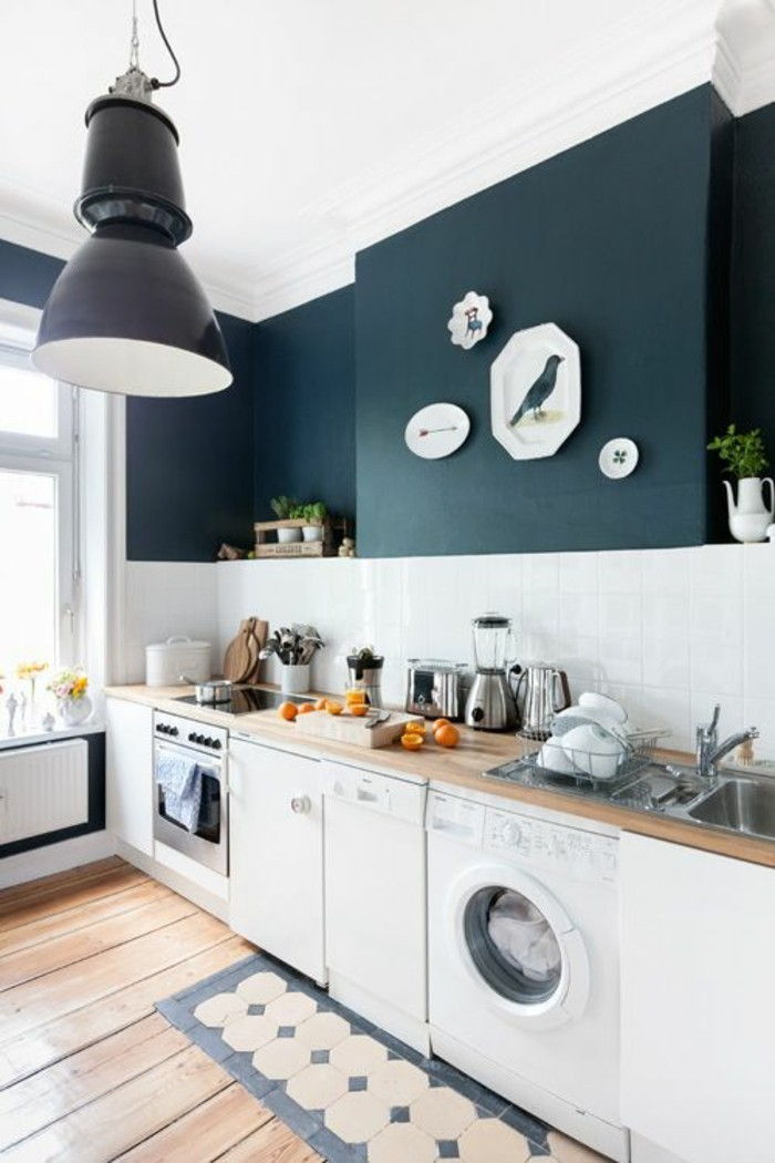 vegg design-kjøkken-moderne-vegg-farget-farget-vegger