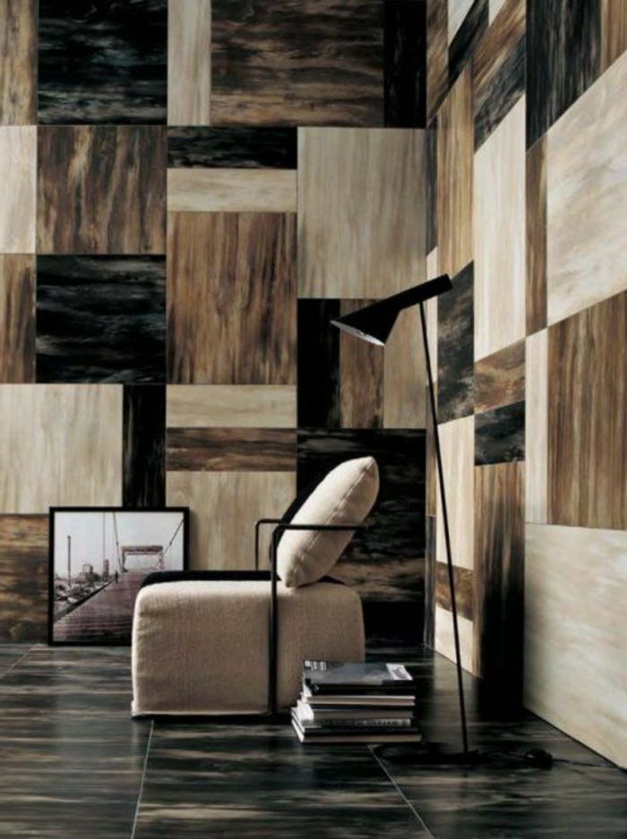 pannello a parete-da-legno beige sedia
