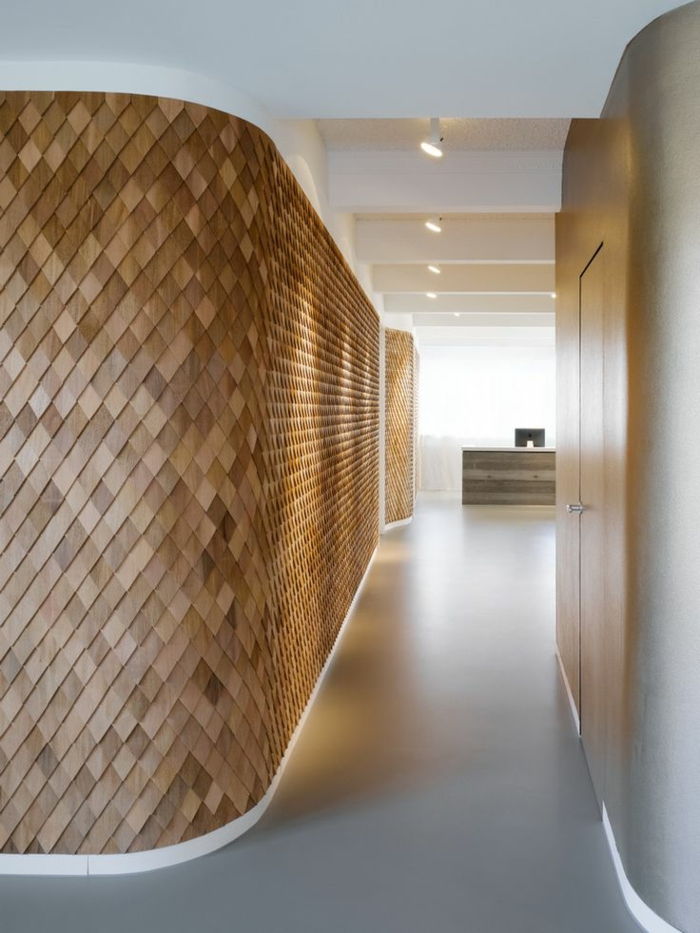 pannello a parete-da-legno-corridoio di progettazione