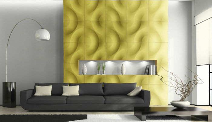 modern-interieur-met-gele-wandpanelen