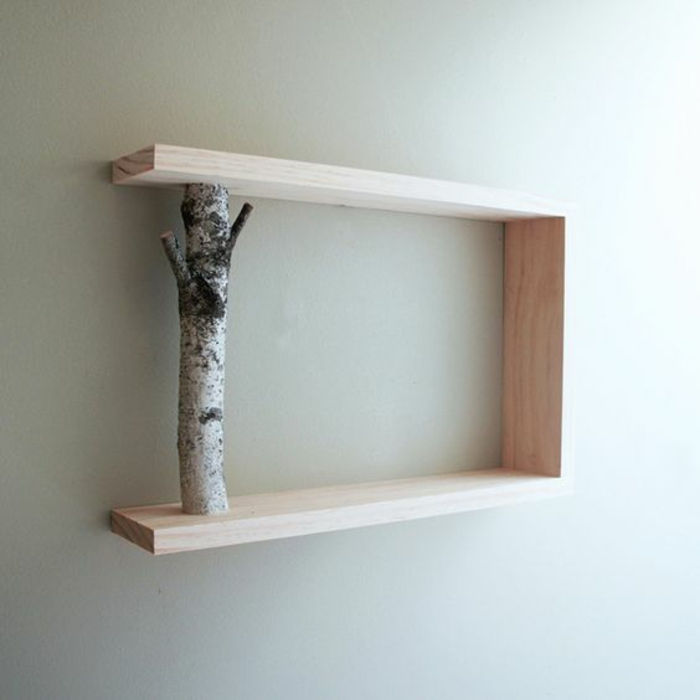 Prateleira-próprio-build-ast-madeira-criativo-DIY-idéias-parede do projeto square-shelf