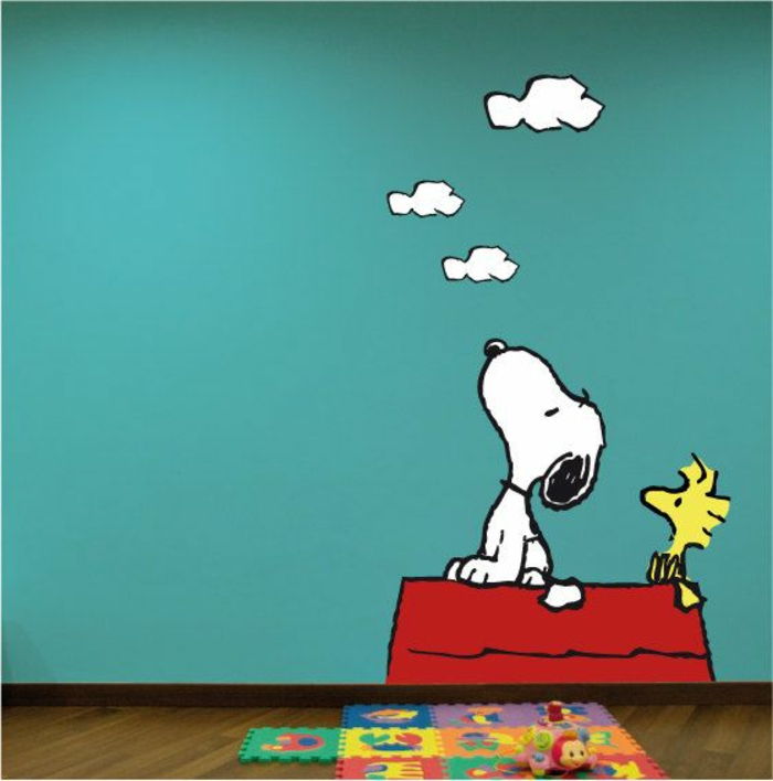 stenske nalepke-Snoopy Cloud smešno luštna