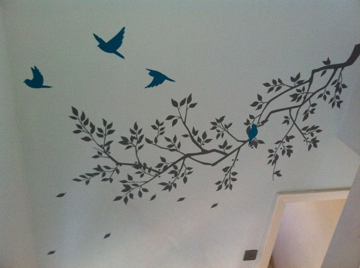 wandtattoos-hodnik leteče-ptice-on-a-drevesa