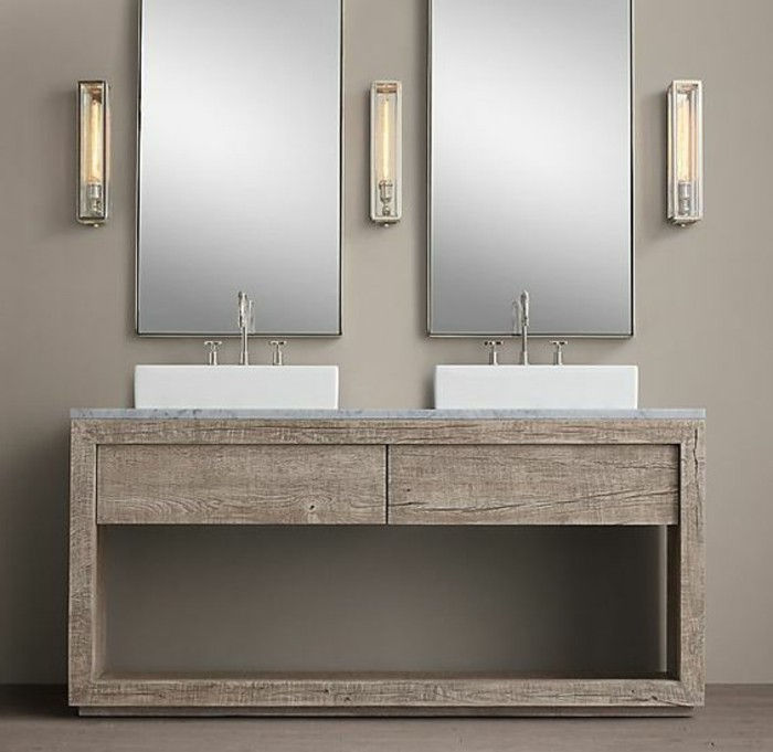praustuvas plokštės iš medienos-du-gražūs-veidrodis-on-the-sienos-in-vonios kambarys