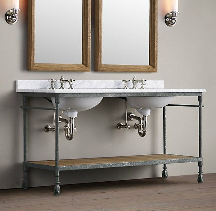 umivalnik plošča-lastno-build-dva-ogledalo-on-the-stene