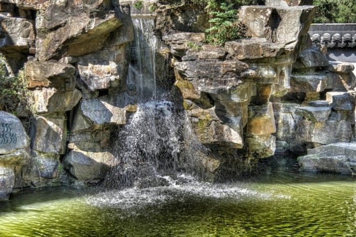 foss - Waterfall-bygget hage-en-vakker-hage-in for