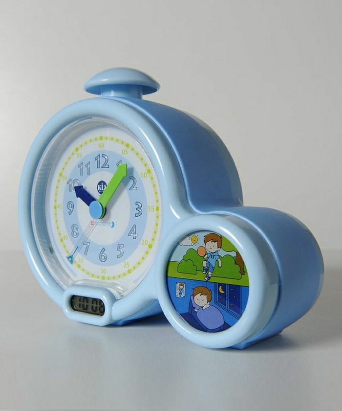 relógio despertador-criança-criança-alarme relógio-jovens-crianças-alarme digital azul