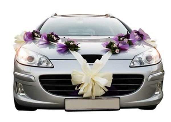 Dekorácie pre autá - na svadbu