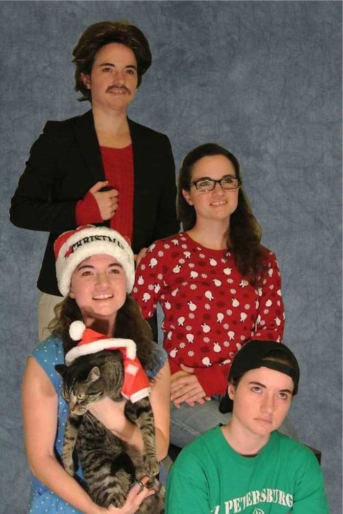 Bir Noel fotoğrafını kendiniz Photoshop ile yapın - bir kızın fotoğrafları ile bütün bir aile