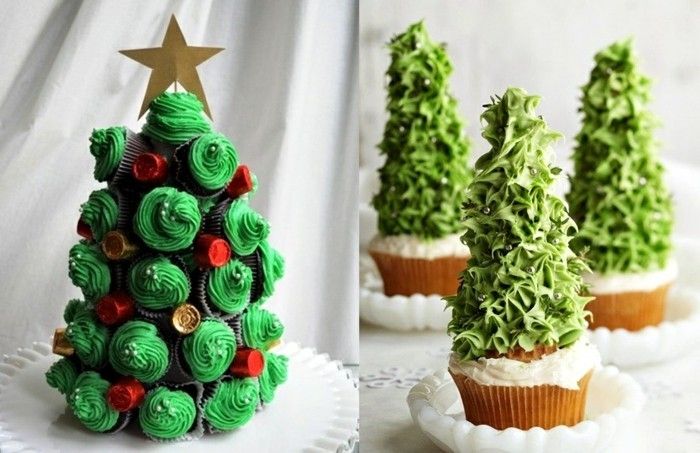 Vianočné cupcakes-jedľa vdolky, chocolate-simple-dezert