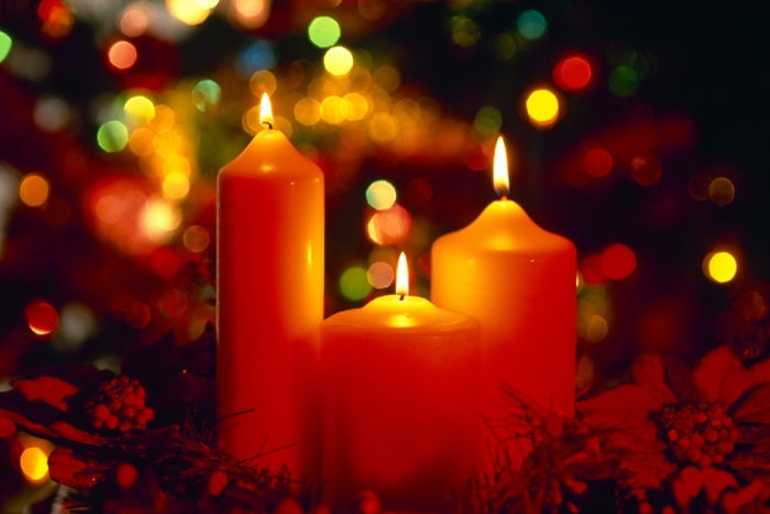 Božični Candle prijetno vzdušje