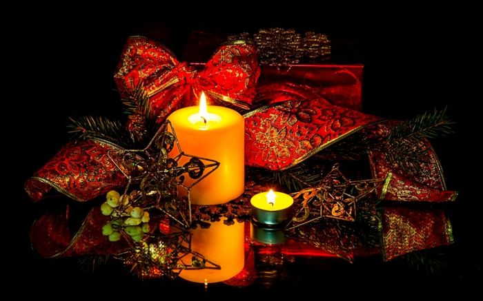 weihnachtsdeko-obrtnih trakovi sveče zvezdicami