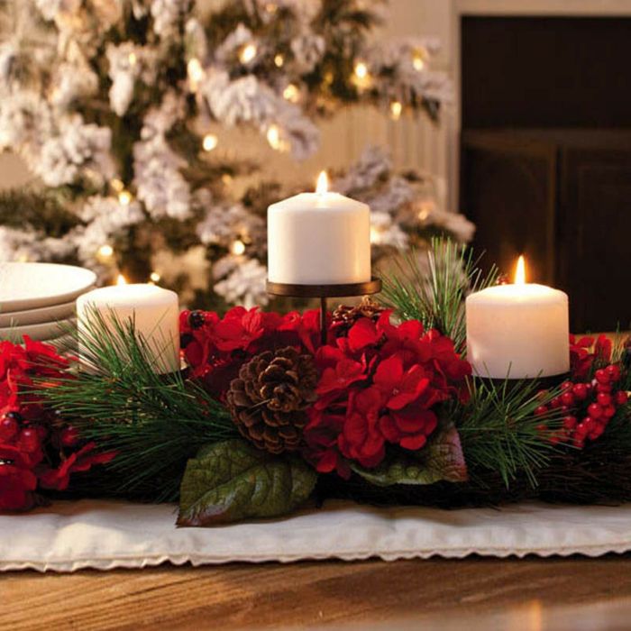 weihnachtsdeko-obrtnih miza dekoracijo sveče