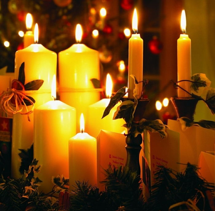 weihnachtsdeko-si-bi sveče sestavo