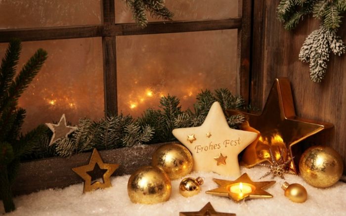 weihnachtsdeko-yourself izdelavo zlato zvezdo