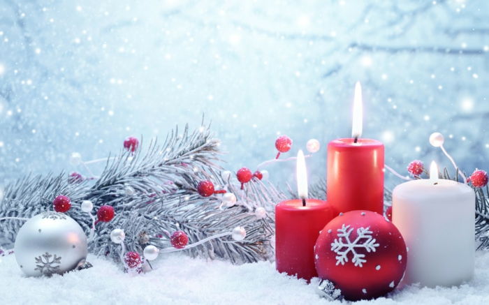 Božični okraski Ideje-yourself odločitev spogledljiv sestavo Red Candle Snow