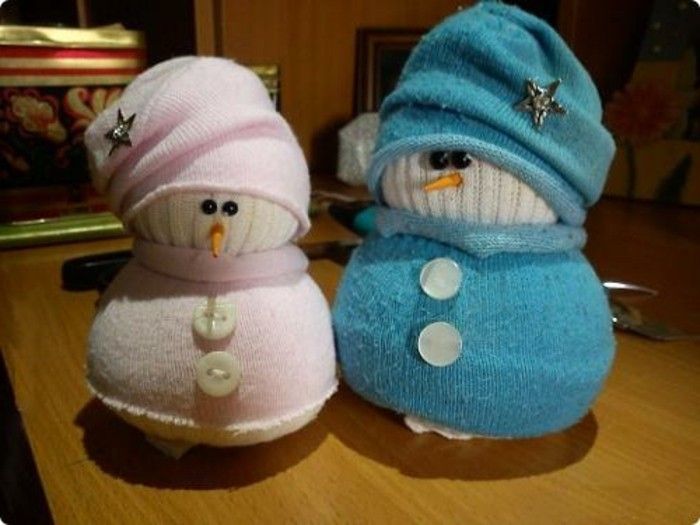 Božično-si-Tinker-super-snežaki-of-nogavice za-mama-in-papa-