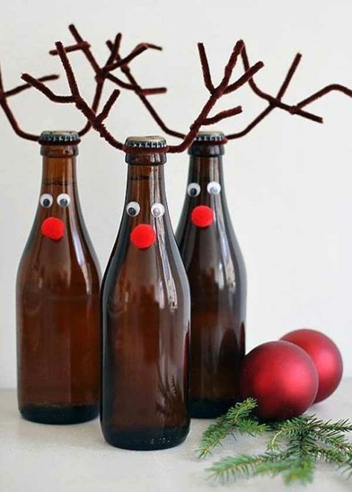 božična-selbergemacht-Tinker-steklenice-as-damhirsche-
