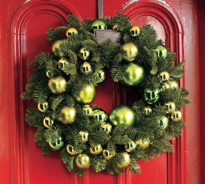 Božično-si-obrtno Zeleni venec-of-the-rdeče-vrati