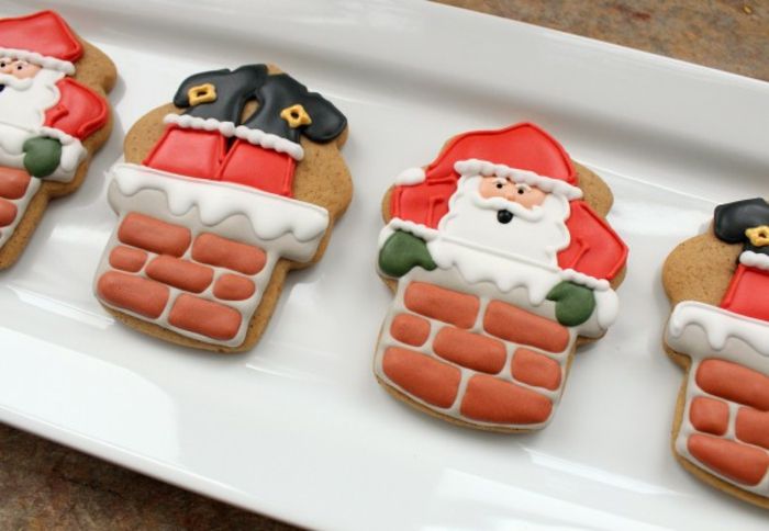 vianočné cookies nápady na pečenie santa claus