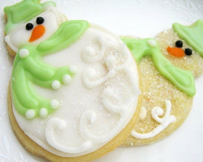 Jul kjeks sukker snømann