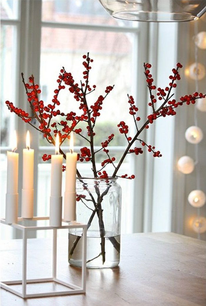 Vianočná výzdoba výzdoba stola Sviečka jednoduchý interiér