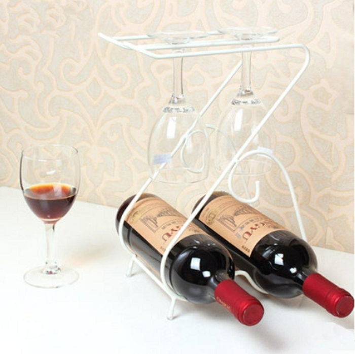 wijnrek wand kleine variatie voor wijnrek voor twee flessen rode wijnrek van metaal met ruimte voor een bril