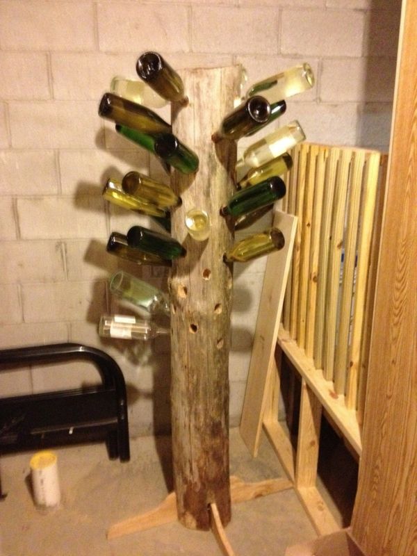 víno stojan-self-build-kreatívne-design-materiál z dreva