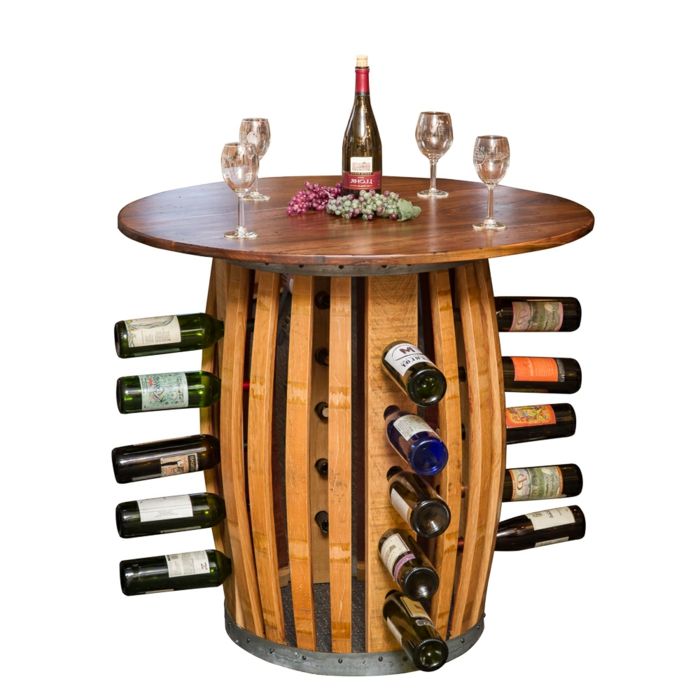 Şarap rafı ahşap şarap şişeleri şarap bardakları çiçekler şarap depolama noktası için yaratıcı tasarım