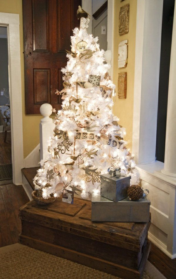 beyaz çam ağacı hediye Kutusu Wood ışıkları