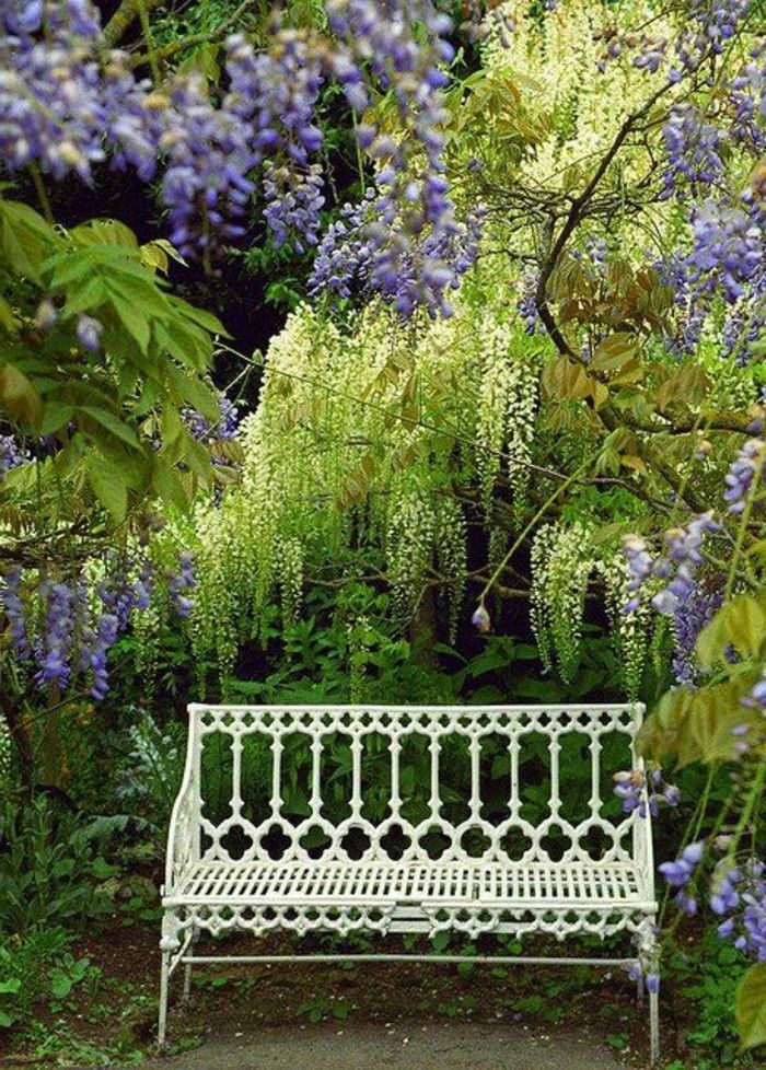 White Garden suoliukas su metalo-gražūs papuošalai