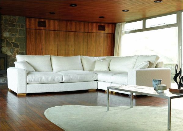 hvit elegant sofa godtgjørelse-by-hjørnesofa