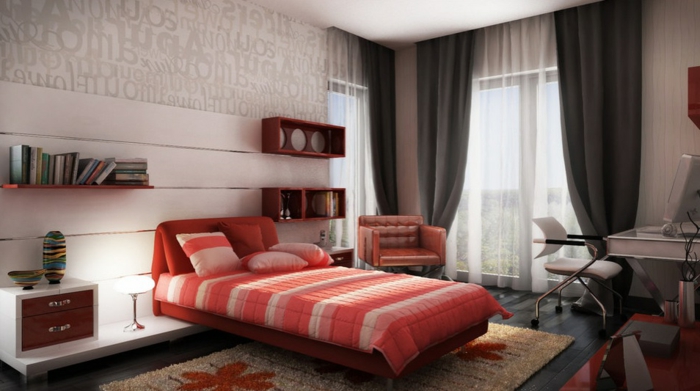 alb-dormitor-wall-color-pat-in-roșu