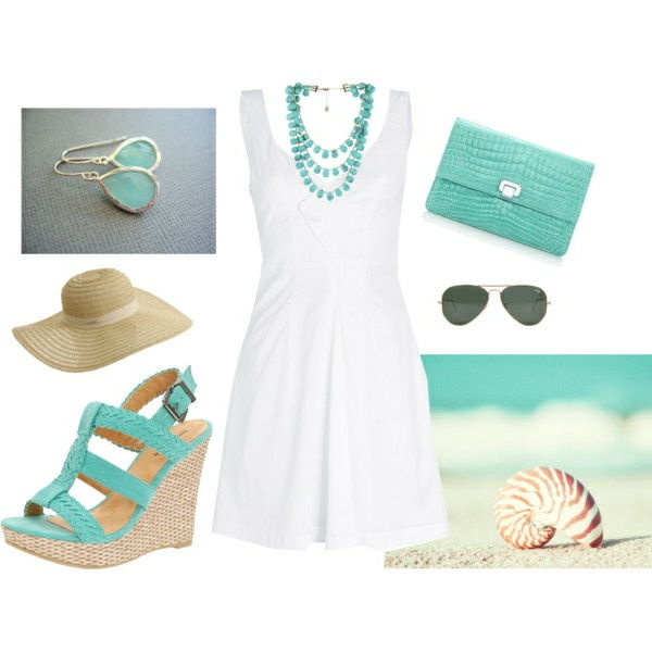 white-sommer kjoler trendy drakter ladies' mote sandaler-med-kile-hæl