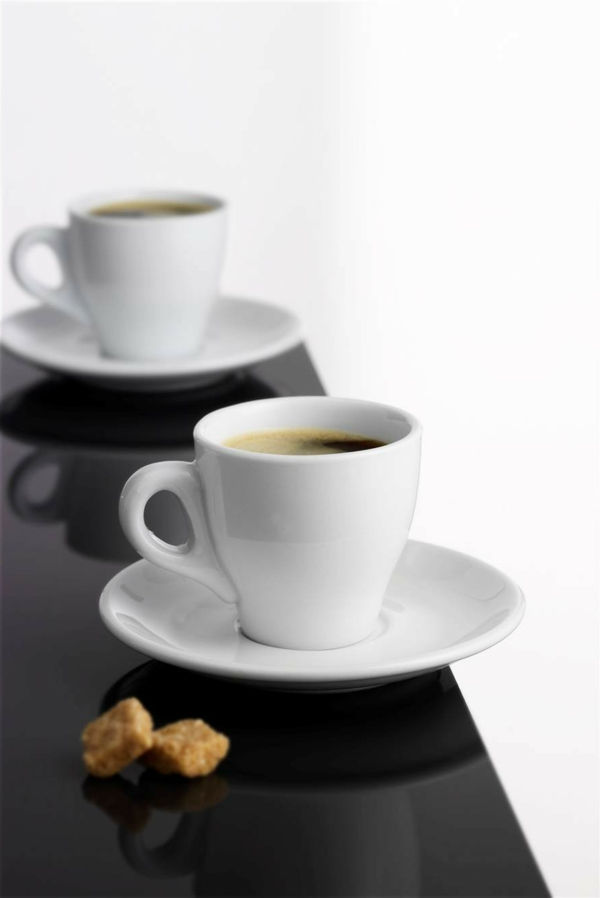 Baltas Ultra Modernus-espreso puodeliai