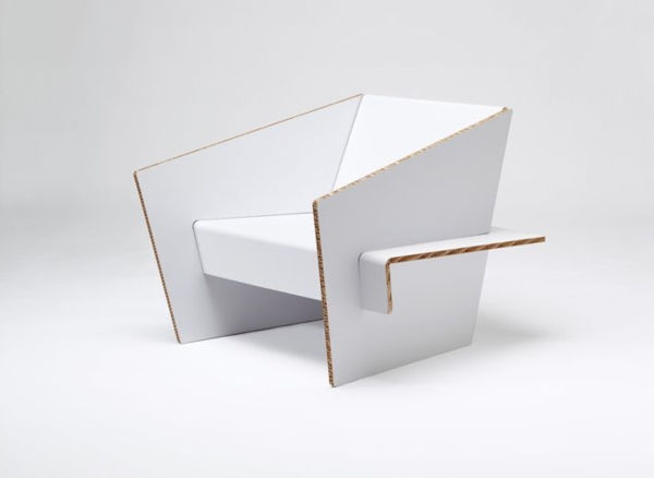 belo-fotelj-of-kartona-kartonske-karton, lepenka-pohištvo-kavč-od-kartona