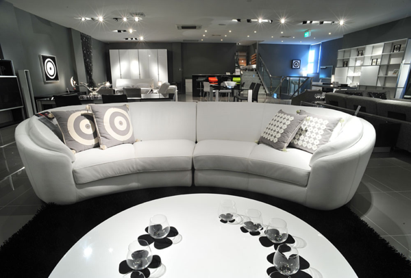 canapea design alb semicirculară idea-