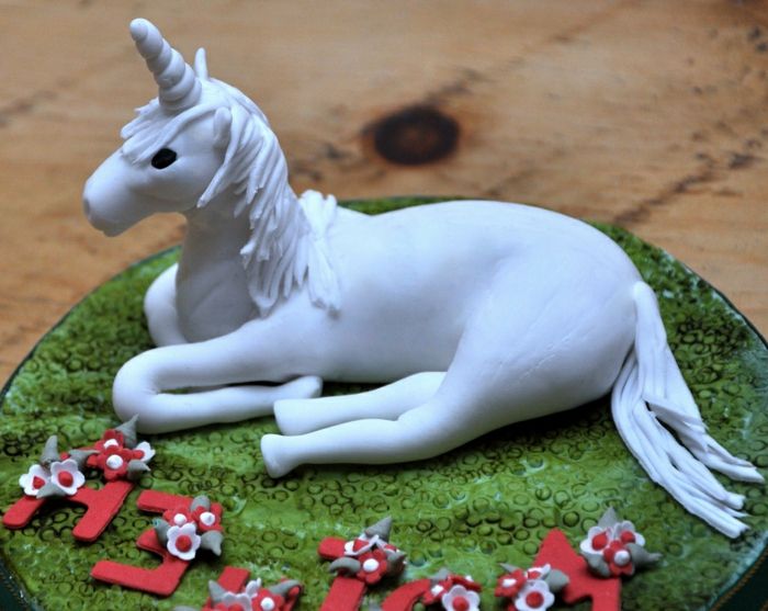 vit enhörning - en idé för unicornpai