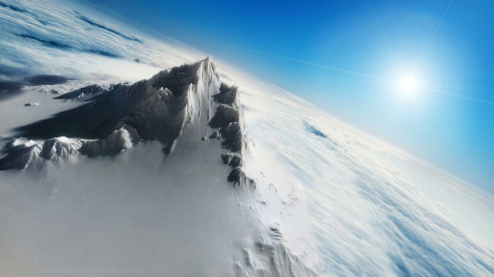 white-mountain Modrá obloha
