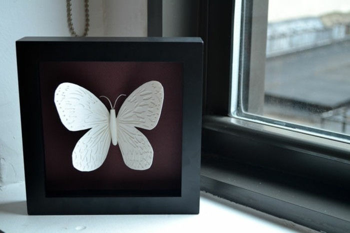 Alb-model fluture-Tinker-foarte-frumos-decorare