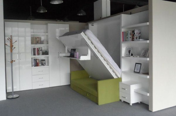beyaz yatak odası seti-beyaz cihaz fikirler-küçük ölçekli küçük-Apartments-