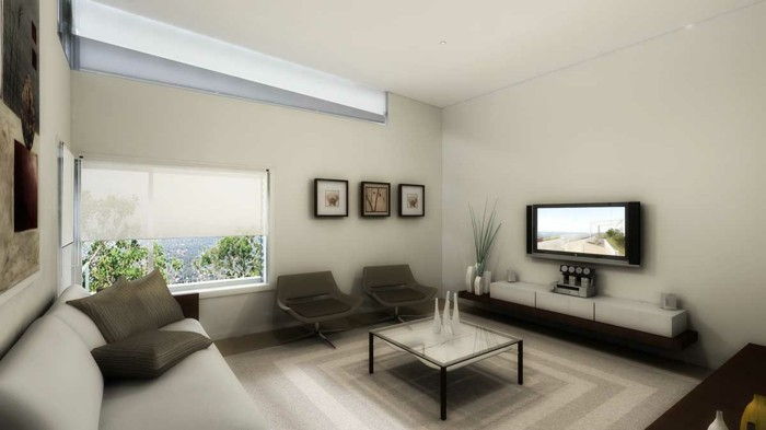 white-soffa-och modern belysning-beige-wohnideen-for-vardagsrum