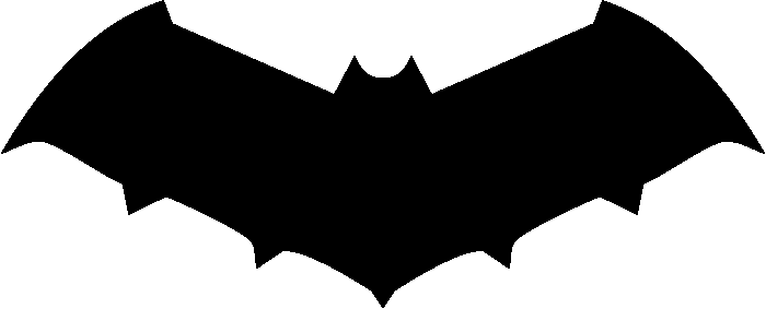 uma das ideias para logotipos de batman de loucura única de 1989 - um bastão preto