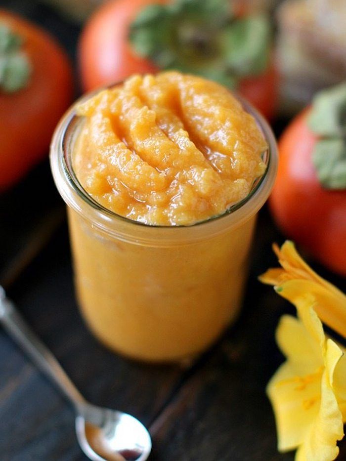 lage dessert selv, puree fra persimmon, nat. i glasset
