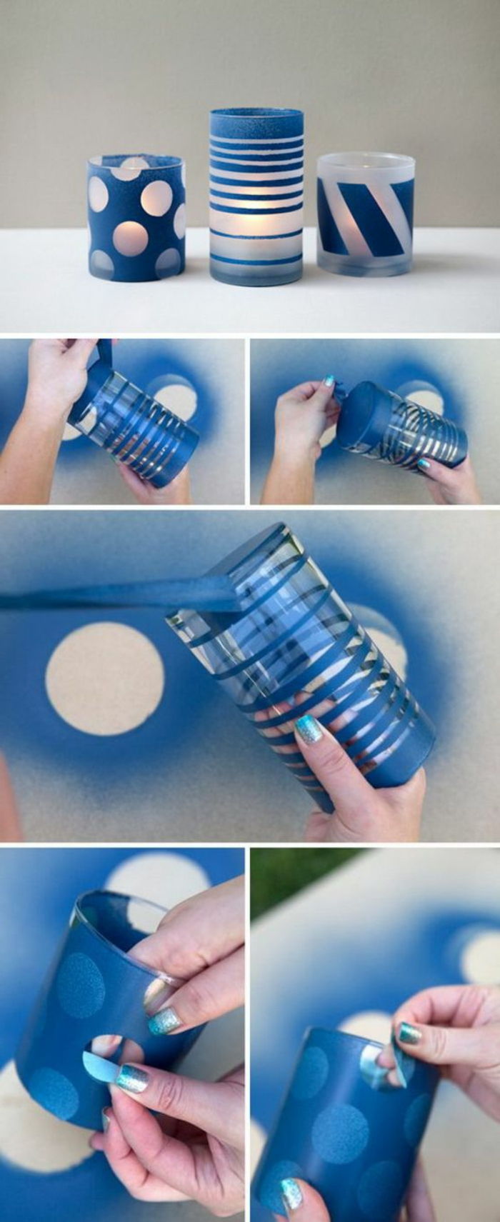 spray de óculos com spray azul. Teelicht